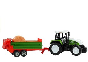 Didelis traktorius su priekaba, 65 cm, žalias kaina ir informacija | Žaislai berniukams | pigu.lt