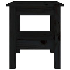Kavos staliukas, Pušies medienos masyvas, 35x35x40cm, juoda kaina ir informacija | Kavos staliukai | pigu.lt