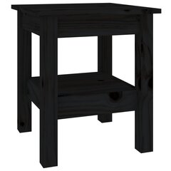 Kavos staliukas, Pušies medienos masyvas, 35x35x40cm, juoda kaina ir informacija | Kavos staliukai | pigu.lt