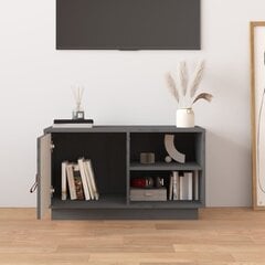 Televizoriaus spintelė, Pušies medienos masyvas, 70x34x40cm, pilka kaina ir informacija | TV staliukai | pigu.lt