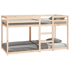 Двухъярусная кровать, 90x200 см, коричневая цена и информация | Кровати | pigu.lt