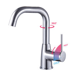 Смеситель воды HOGART ALTO M для кухни и ванной комнаты, однорычажный смеситель, поворотный на 360° излив цена и информация | Смесители | pigu.lt