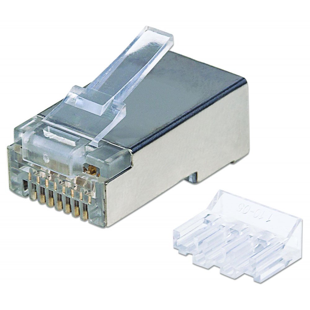 Kištukai Intellinet RJ45 Cat6A 8P/8C STP, 70 vnt kaina ir informacija | Komponentų priedai | pigu.lt