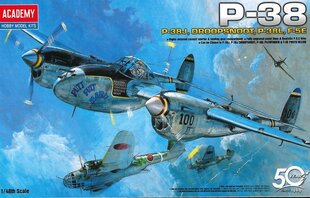 Klijuojamas modelis Academy 12282 P-38 COMBINATION VERSION 1/48 цена и информация | Склеиваемые модели | pigu.lt