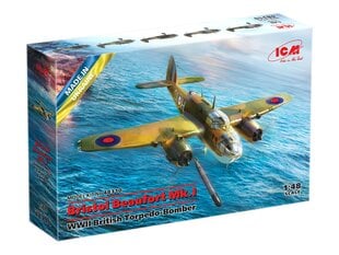 Klijuojamas modelis ICM 48310 WWII British Torpedo-Bomber Bristol Beaufort Mk.I 1/48 цена и информация | Склеиваемые модели | pigu.lt