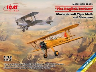 Klijuojamas modelis ICM 32053 The English Patient. Movie aircraft Tiger Moth and Stearman 1/32 kaina ir informacija | Klijuojami modeliai | pigu.lt