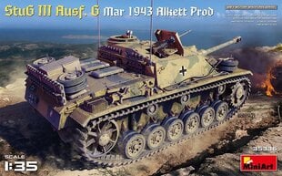 Klijuojamas modelis MiniArt 35336 StuG III Ausf. G Mar 1943 Alkett Prod 1/35 цена и информация | Склеиваемые модели | pigu.lt