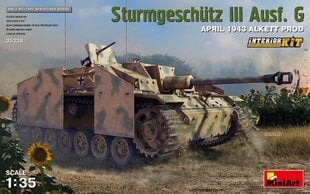 Klijuojamas modelis MiniArt 35338 Sturmgeschutz III Ausf. G April 1943 Alkett Prod. Interior Kit 1/35 kaina ir informacija | Klijuojami modeliai | pigu.lt