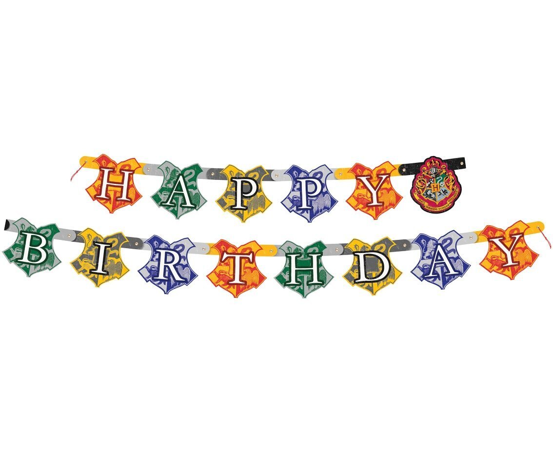 Garland HARRY POTTER - Happy Birthday 182 x 16 cm 59080 цена и информация | Dekoracijos šventėms | pigu.lt