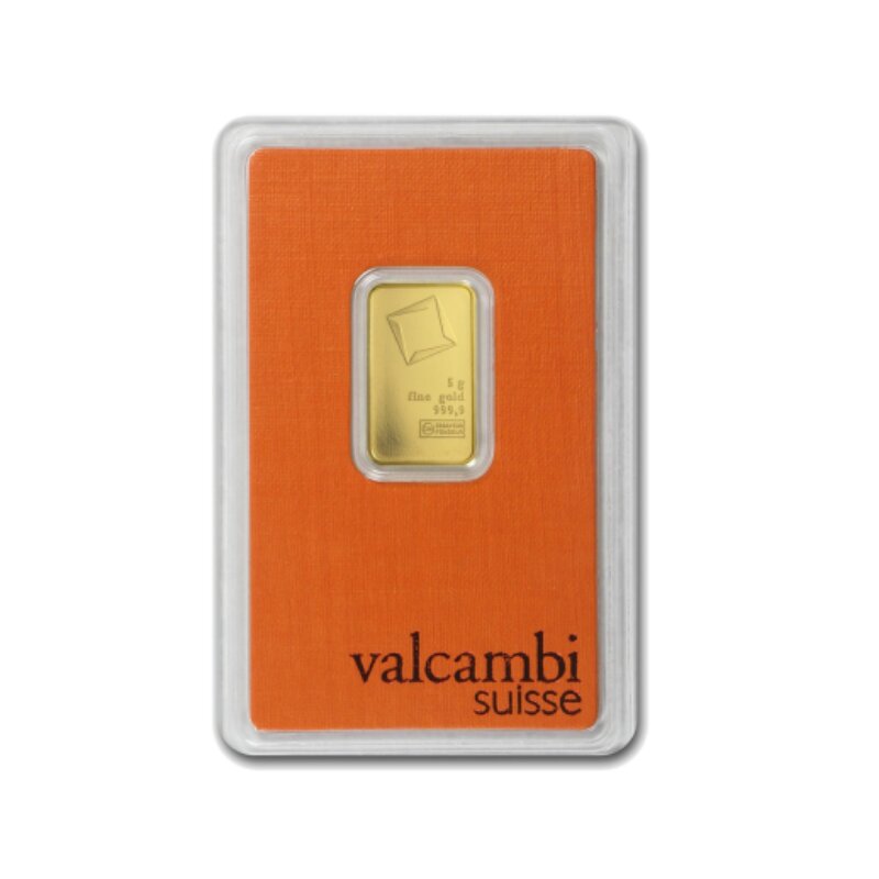 5 g investicinio aukso luitas Valcambi 999.9 kaina | pigu.lt