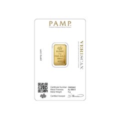 5 g investicinio aukso luitas, PAMP 999.9 kaina ir informacija | Investicinis auksas, sidabras | pigu.lt