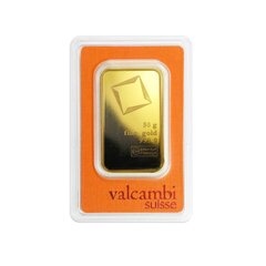 50 g investicinio aukso luitas Valcambi 999.9 kaina ir informacija | Investicinis auksas, sidabras | pigu.lt
