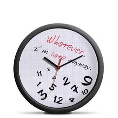 Laikrodis vėluojantiems Whatever O'clock, 30 cm kaina ir informacija | Originalūs laikrodžiai | pigu.lt