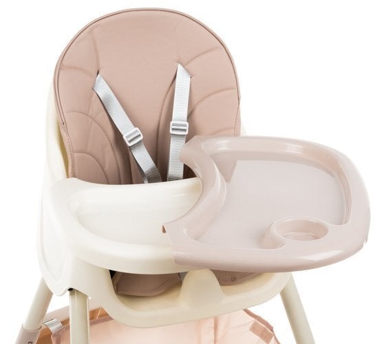 Vaikiška valgomojo kėdutė 3in1, šviesiai rožinė maitinimo kėdutė kaina ir informacija | Maitinimo kėdutės | pigu.lt