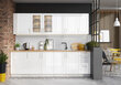 Virtuvinė spintelė viryklei Natalia White Gloss, balta kaina ir informacija | Virtuvinės spintelės | pigu.lt