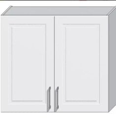 Кухонный подвесной шкаф Natalia White Gloss, белый цена и информация | Кухонные шкафчики | pigu.lt