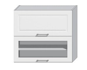 Кухонный шкафчик Natalia White Gloss, белый цвет цена и информация | Кухонные шкафчики | pigu.lt