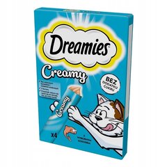 Dreamies Creamy katėms su lašiša, 44x10 g kaina ir informacija | Skanėstai katėms | pigu.lt