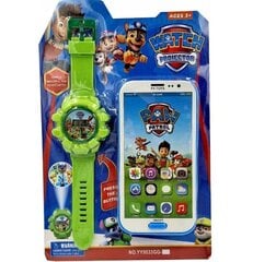 Rinkinys: telefonas ir skaitmeninis laikrodis su projektoriumi Paw Patrol цена и информация | Развивающие игрушки | pigu.lt