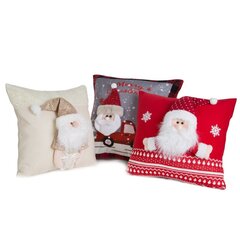 Kalėdinis dekoratyvinės pagalvėlės užvalkalas Santa kaina ir informacija | Dekoratyvinės pagalvėlės ir užvalkalai | pigu.lt