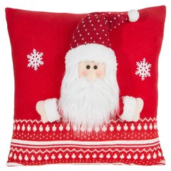 Kalėdinis dekoratyvinės pagalvėlės užvalkalas Santa kaina ir informacija | Dekoratyvinės pagalvėlės ir užvalkalai | pigu.lt