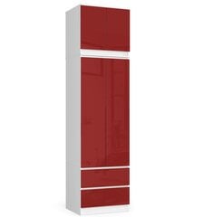 Шкаф S60 Star, белый/красный цвет цена и информация | Шкафы | pigu.lt