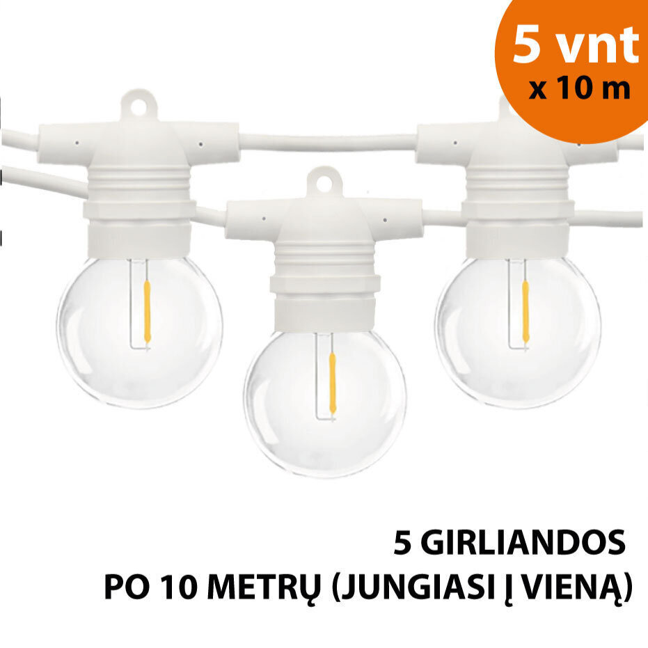 Lauko lempučių girlianda Tonro Glow, 50 m kaina ir informacija | Girliandos | pigu.lt