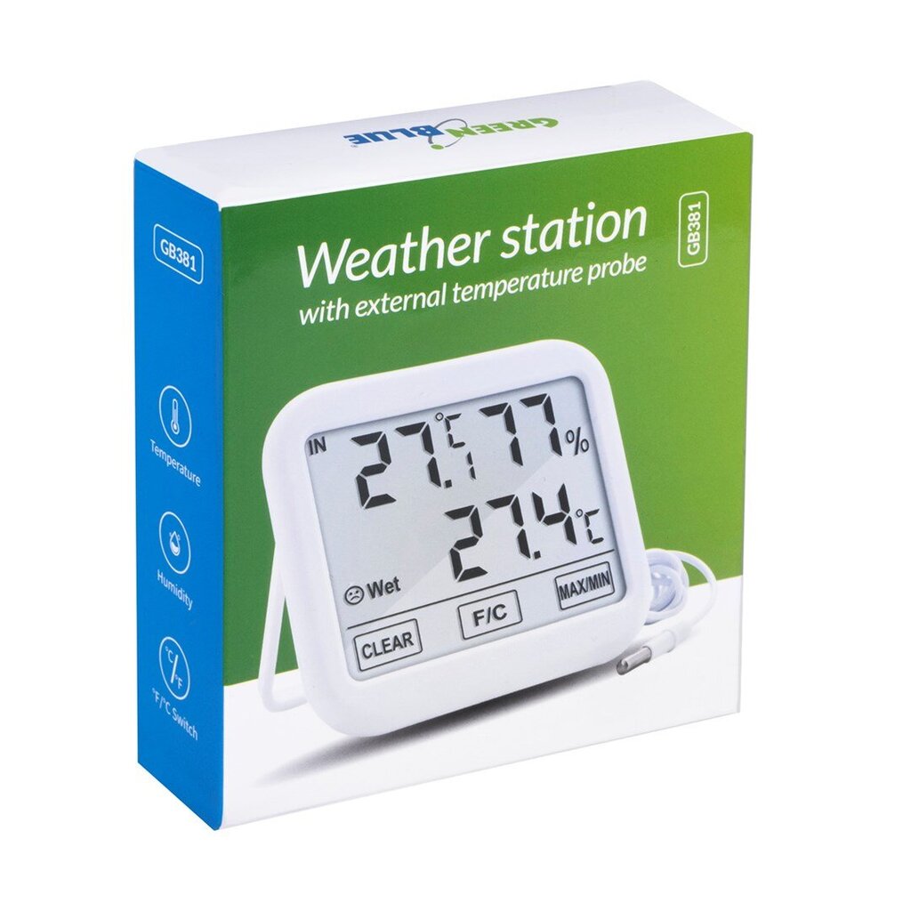 Meteorologinė stotis GreenBlue цена и информация | Meteorologinės stotelės, termometrai | pigu.lt