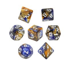 Kauliukai Rebel RPG Dice Set, Oranžinis ir mėlyna kaina ir informacija | Stalo žaidimai, galvosūkiai | pigu.lt