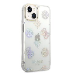 Guess PC/TPU Peony Glitter Case for iPhone 14 White цена и информация | Чехлы для телефонов | pigu.lt