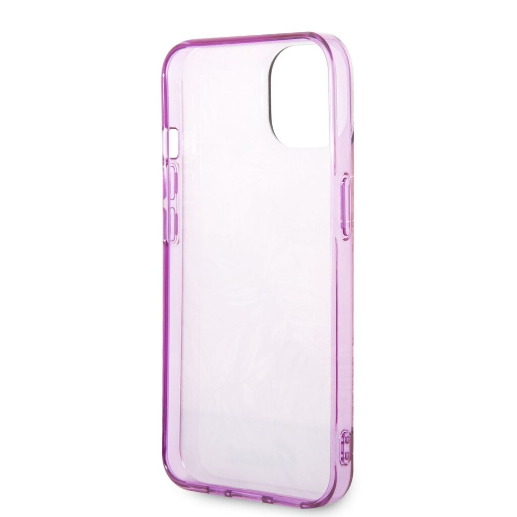 Guess PC/TPU Jungle Case skirtas iPhone 14, rožinis kaina ir informacija | Telefono dėklai | pigu.lt