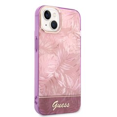 Guess PC/TPU Jungle Case skirtas iPhone 14, rožinis kaina ir informacija | Telefono dėklai | pigu.lt