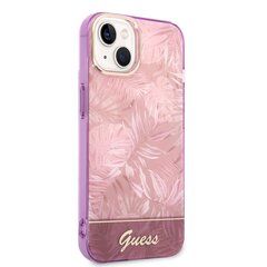 Guess PC/TPU Jungle Case skirtas iPhone 14 Plus, rožinis kaina ir informacija | Telefono dėklai | pigu.lt