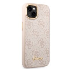 Guess PC/TPU 4G Metal Camera Outline Case skirtas iPhone 14, rožinis kaina ir informacija | Telefono dėklai | pigu.lt