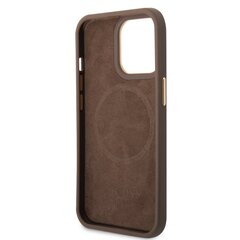 Guess PU 4G MagSafe Compatible Case for iPhone 14 Pro Brown цена и информация | Чехлы для телефонов | pigu.lt