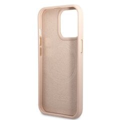 Guess PU 4G MagSafe Compatible Case skirtas iPhone 14 Pro, rožinis kaina ir informacija | Telefono dėklai | pigu.lt