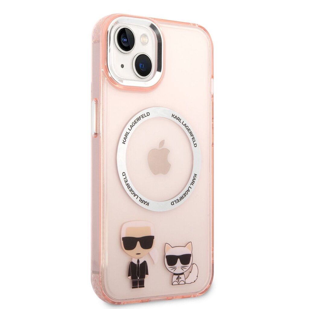 Karl Lagerfeld MagSafe Compatible Case Choupette skirtas iPhone 14 Plus, rožinis kaina ir informacija | Telefono dėklai | pigu.lt