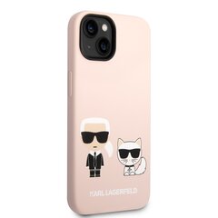 Karl Lagerfeld MagSafe Compatible Case Liquid Silicone Choupette skirtas iPhone 14 Plus, rožinis kaina ir informacija | Telefono dėklai | pigu.lt