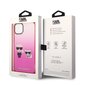 Karl Lagerfeld Gradient and Choupette Case skirtas iPhone 14 Plus, rožinis kaina ir informacija | Telefono dėklai | pigu.lt