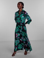 Y.A.S женское платье SAVANNA 26022663*02, черный/зелёный 5715222223353 цена и информация | Платья | pigu.lt