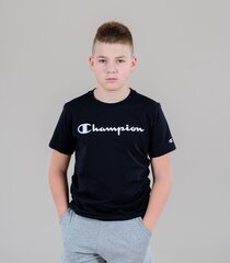 CHAMPION ДЕТСКАЯ ФУТБОЛКА 305365*KK001, черный 8053305812986 цена и информация | Рубашки для мальчиков | pigu.lt