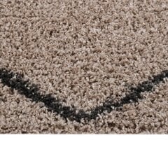 Shaggy kilimas, 160x230cm, smėlio/antracito spalva kaina ir informacija | Kilimai | pigu.lt