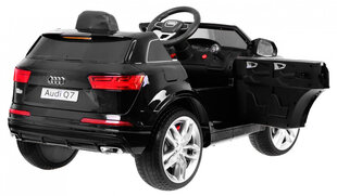 VIenvietis vaikiškas elektromobilis Audi Q7, juodas lakuotas kaina ir informacija | Elektromobiliai vaikams | pigu.lt