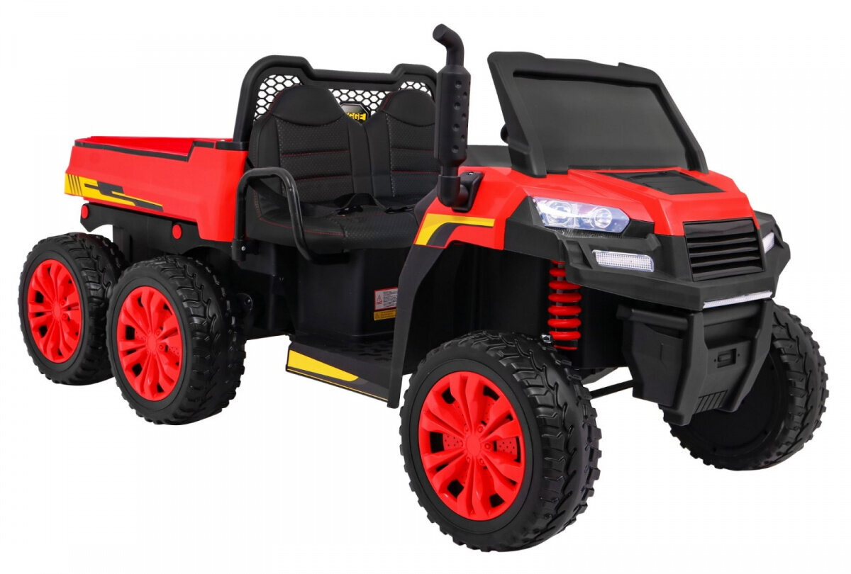 Dvivietis elektrinis vaikiškas traktorius Farmer Truck, raudonas kaina ir informacija | Elektromobiliai vaikams | pigu.lt