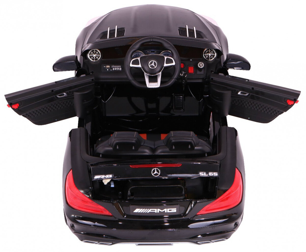 Dvivietis vaikiškas elektromobilis Mercedes AMG SL65, juodas kaina ir informacija | Elektromobiliai vaikams | pigu.lt