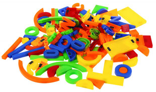 Raidžių, skaičių ir kitų figūrų rinkinys kaina ir informacija | Lavinamieji žaislai | pigu.lt