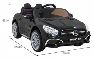 Dvivietis vaikiškas elektromobilis Mercedes Benz AMG SL65 S, juodas kaina ir informacija | Elektromobiliai vaikams | pigu.lt