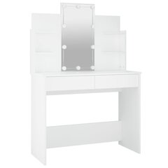 Kosmetinis staliukas su LED, 96x40x142cm, balta kaina ir informacija | Kosmetiniai staliukai | pigu.lt