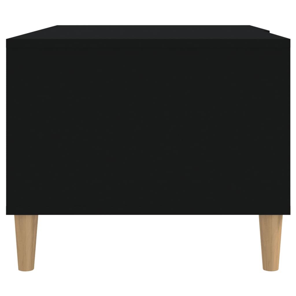 Kavos staliukas vidaXL, Apdirbta mediena, 89,5x50x40cm, juoda kaina ir informacija | Kavos staliukai | pigu.lt