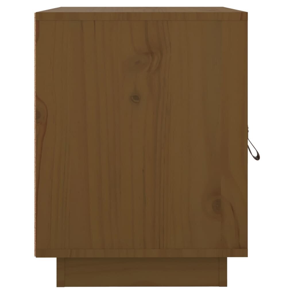 Naktinė spintelė, medaus ruda, 40x34x45cm, pušies masyvas kaina ir informacija | Spintelės prie lovos | pigu.lt